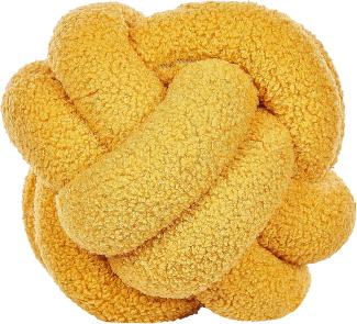 Dekokissen Ohne Muster MALNI Bouclé 19 x 19 cm Senfgelb