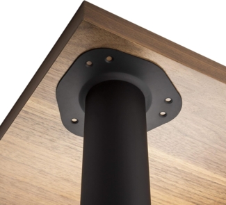 SO-TECH® Tischbein Ø 60 mm, belastbar bis 75 kg pro Stück, höhenverstellbar, Höhe 71 cm, Stahl, schwarz, 4x