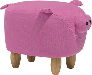 Beliani PIGGY pink pet pouffe