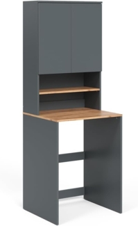 Waschmaschinenschrank Viktor Anthrazit/Goldkraft Eiche 68 x 88.2 cm 2 Teile mit Regal Vicco