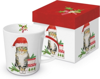 Kaffeebecher Weihnachts-Katze