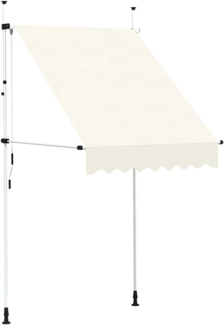 vidaXL Einziehbare Markise Handbetrieben 150 cm Cremeweiß 143693