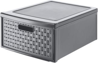Rotho Schubladenbox Country groß, 19,2 L anthrazit