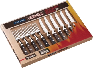 Besteck Tramontina Polywood Edelstahl 12 Stücke