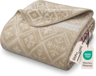 WOHNWOHL Kuscheldecke 150x200 cm • weiche Tagesdecke • Sofadecke • Wohndecke • Winterdecke • Ökotex Zertifizierte Baumwolldecke • versch. Farben