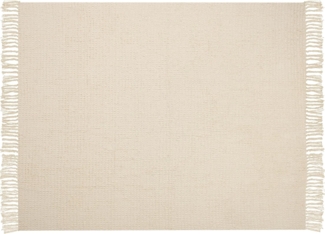 Beliani ‘MALU‘ Kuscheldecke, Baumwolle helles Beige, 125 x 150 cm