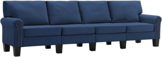 vidaXL 4-Sitzer-Sofa Blau Stoff 287174