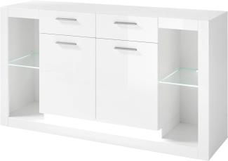 Imv 'Ladis' Sideboard, weiß Hochglanz 150 cm