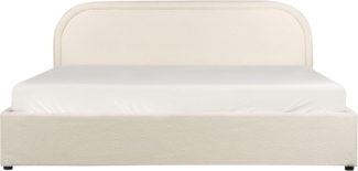 Bett mit Stauraum QUILLIEN 180 x 200 cm Bouclé Helles Beige