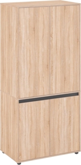 KOMTO Garderobenschrank CUBE 60-90 cm Mit Fächern Schubladen Kleiderschrank Schrank Mehrzweckschrank mit Türig & Schubladen Garderobenschrank Flur 192 cm