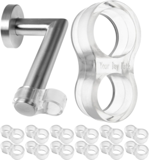 Türklinken Puffer, 10 Pack, für Türen und Fenster, Türklinken Schutz aus Silikon, transparent, Ø 15 und 18 mm Öffnung, dehnbar, Fenstergriff Stopper