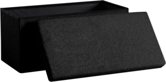 Zedelmaier Sitzbank Sitzwürfel mit Stauraum Samt Fußbank Truhen Aufbewahrungsbox faltbar belastbar bis 300 kg, Deckel abnehmbar, 76 x 38 x 38 cm