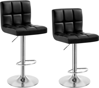 Höhenverstellbarer Barhocker mit Lehne (2er-Set) 9107