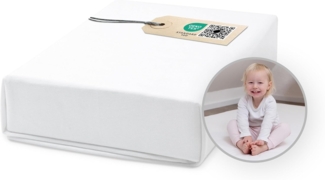 Ehrenkind Spannbettlaken für Babybett & Kinderbett, 100% Bio-Baumwolle, atmungsaktiv, Spannbettlaken 70x140 cm, Bettlaken 70x140