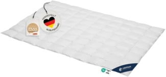 casimum Daunenbettdecke PREMIUM Decke für Sommer, Winter, Ganzjahr, hergestellt in Deutschland, Füllung: 90% Daunen / 10% Federn, Klasse 1, Downpass zertifiziert, Bezug: 100% Baumwolle, Bettdecke 135x200cm, 155x220cm & weitere Größen, nachhaltig