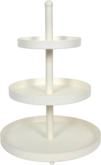 HIT Trading Etagere SISSI, Ø 25 x H 35 cm, Weiß, mit 3 Etagen, Metall