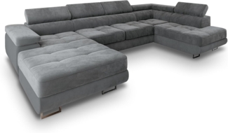 Masseno Ecksofa CASONE mit Schlaffunktion U-Form, Sofa mit Bettkasten