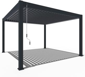 Weide Deluxe Plus Pergola | Aluminium Lamellendach | 4x4 M | anthrazit | Pavillon freistehend