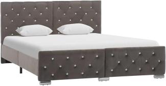 vidaXL Bettgestell Grau Stoff 140x200 cm [286832]