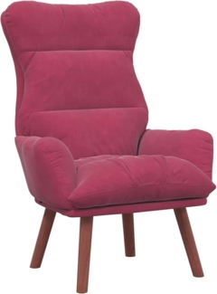 vidaXL Entspannungsstuhl Weinrot 69 x 74 x 93 cm Samt 42001839