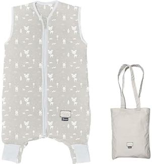 MOOVO by Nuvita 90200 | Schlafsack mit Fuß und faltbaren Socken, Bio-Baumwolle, OEKO TEX zertifiziert, TOG 2.5 | Größe: 3 Jahre | Sage Green Floral