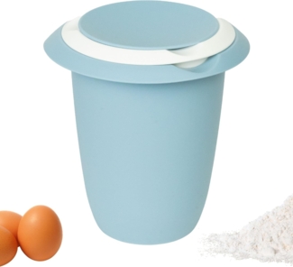 Westmark Quirltopf mit zweigeteiltem Deckel 1 L blau/weiß