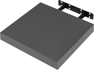 WOLTU Wandboard Wandregal CD DVD Regal Bücherregal Schweberegal Holz Board 25 x 22.9 x 3.8 cm dunkel grau für Büro, Wohnzimmer, Schlafzimmer, Küche RG9365dgr