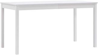 vidaXL Esstisch Weiß 140 x 70 x 73 cm Kiefernholz