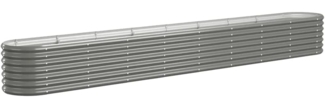 vidaXL Hochbeet Verzinkter Stahl 332x40x36 cm Grau 318884