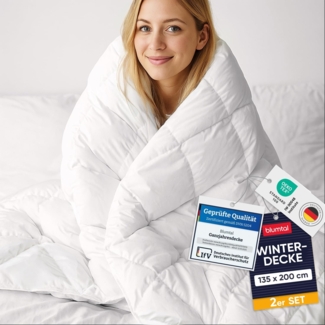 Blumtal Kunstfaserbettdecke zertifizierte Steppbettdecke - Winterdecke, Wärmeklassen: Sommer, 4 Jahreszeiten, Ganzjahresdecke, Winter