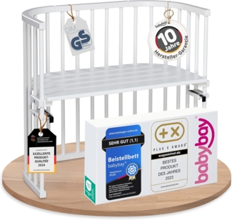 Babybay 'Original' Beistellbett Buche seidenmatt weiß