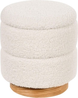 Pouf OGDEN Weiß 35 cm 35 cm