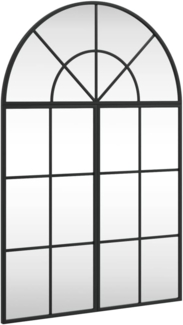 vidaXL Wandspiegel Schwarz 60x90 cm Gewölbt Eisen 3200605