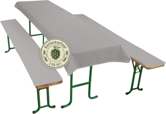 ZOLLNER Bierzeltgarnitur, (3-tlg), gemütlich, waschbar, 70 x 240 cm, 100% Polyester