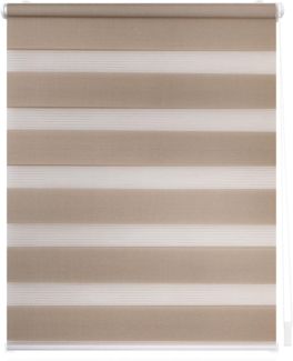 Lichtblick Sonnenschutzsysteme GmbH Doppelrollo Kopenhagen 100 cm x 150 cm (BxL) Taupe modernes Duo Rollo; Klemm- und schraubbar; Lichtdurchlässig und blickdicht