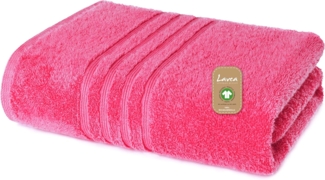 Lavea Handtücher Bali Handtuch 50x100 cm, Weiches Bio-Baumwollfrottee (1-St), pflegeleicht, GOTS-zertifiziert, extra saugstark mit 500g/m²