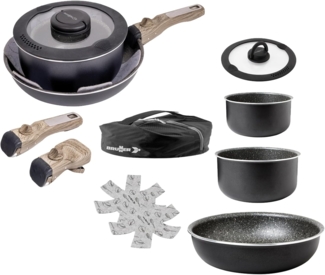 BRUNNER Topf-Set Campinggeschirr Koch Set Pirate Spacemaster, Ø26 cm Outdoor Topf Pfanne