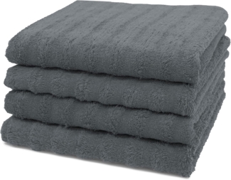 ZOLLNER Handtücher, Walkfrottier (4-St), 50x100 cm, 100% Baumwolle, vom Hotelwäschespezialisten