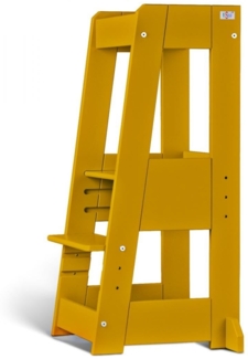 tiSsi 'Felix' Lernturm, Tritt 3-fach höhenverstellbar, Buche gelb, Massivholz