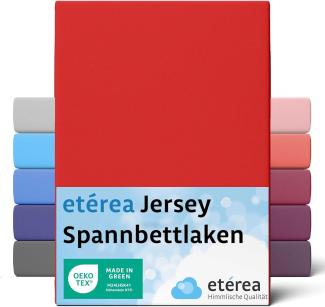 etérea Comfort Jersey Spannbettlaken Rot 200x200 cm - 200x220 cm