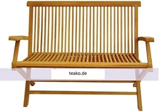 Klappbank Alessandria mit Armlehnen aus Teakholz