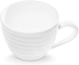 Weißgeflammt, Teetasse Maxima (0,4L) - Gmundner Keramik Teetasse - Mikrowelle geeignet, Spülmaschinenfest