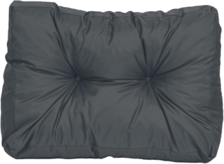 TexDeko® Garden Seitenkissen 60 x 40 x 20/10cm wasserabweisend UV - beständig gesteppt Premium Kissen für Europaletten In- & Outdoor Palettenpolster (Anthrazit)