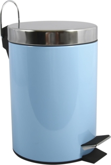 MSV Kosmetikeimer "Pastellblau" Mülleimer Treteimer Abfalleimer - 3 Liter – mit herausnehmbaren Inneneimer