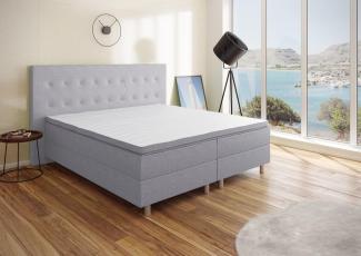 Best For You Boxspringbett Neo First Class Bett Polsterbett Silber Viele Größen 100x200