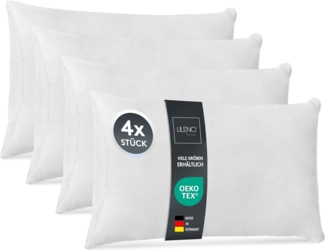 LILENO HOME 4er Set Kissenfüllung 50x70 cm - 40°C waschbares Innenkissen geeignet für Allergiker - Polyester Kisseninlet als Couchkissen, Sofa Kissen, Cocktailkissen und Kopfkissen