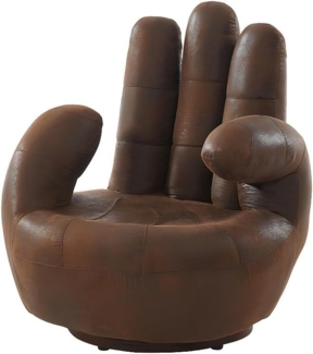 Vente-unique - Fingersessel drehbar - Microfaser - Vintage Look - CATCHY