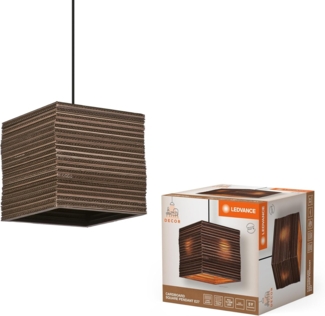 LEDVANCE Decor Karton Pendelleuchte quadratisch E27 Braun