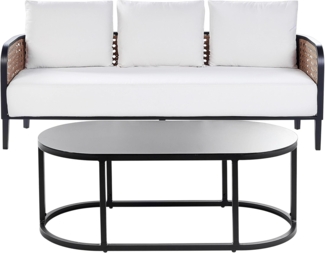 3 Sitzer Sofa MONTEFALCO Metall Weiß