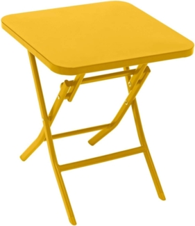 Hespéride - Quadratischer Gartenbeistelltisch Greensboro in Senfgelb - 40 × 40 cm - Senfgelb